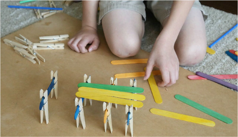 چالش های مهندسی با چوب بستنی ،  ساخت انواع بازی برای کودکان با چوب بستنی